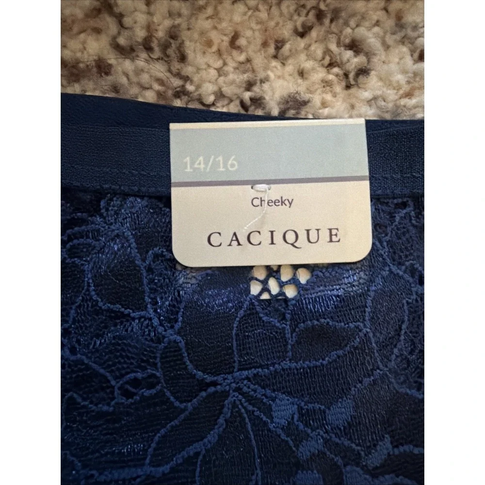 Cacique New Matching set Bra 38DDD and 14/16 Pantie Blue Lace